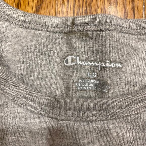 Champion Relaxed Fit Cotton Workout Tank Top Gray Large - Picture 3 of 5